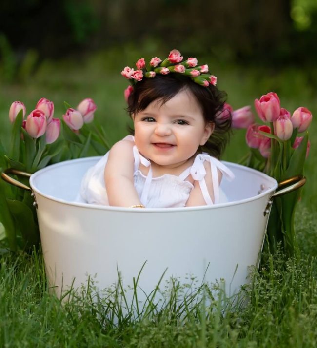 Hinsdale baby milestones, best Chicago baby photographer, cake smash photography near me, baby portrait studio Highland Park 3